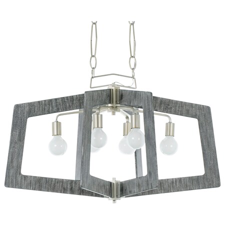 Varaluz Lofty 6-Lt Linear - Silverado/Gray Wood 268N06SOG